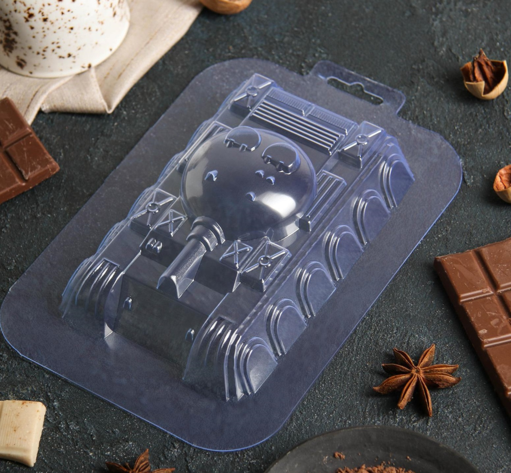 картинка Форма для шоколада «Танк большой» 14,5*10 см, высота 2 см 5800145 от магазина Одежда-