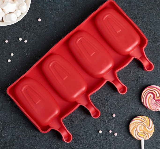 картинка Форма силиконовая эскимо классика 4 шт 25,8*14*2,5 см 3624986 от магазина Одежда-