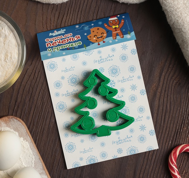 картинка Форма для пряников "Елочка" 10*6 см 2769477 (B07) от магазина Одежда-