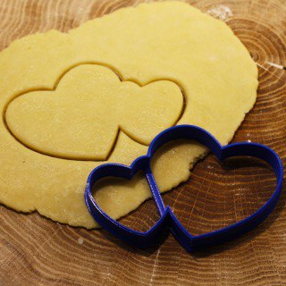 картинка Форма “Два сердца” 11 см, высота 1 см от магазина Одежда-