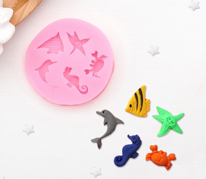 картинка Молд Морские обитатели 6*5,8*0,8 4288381 от магазина Одежда-