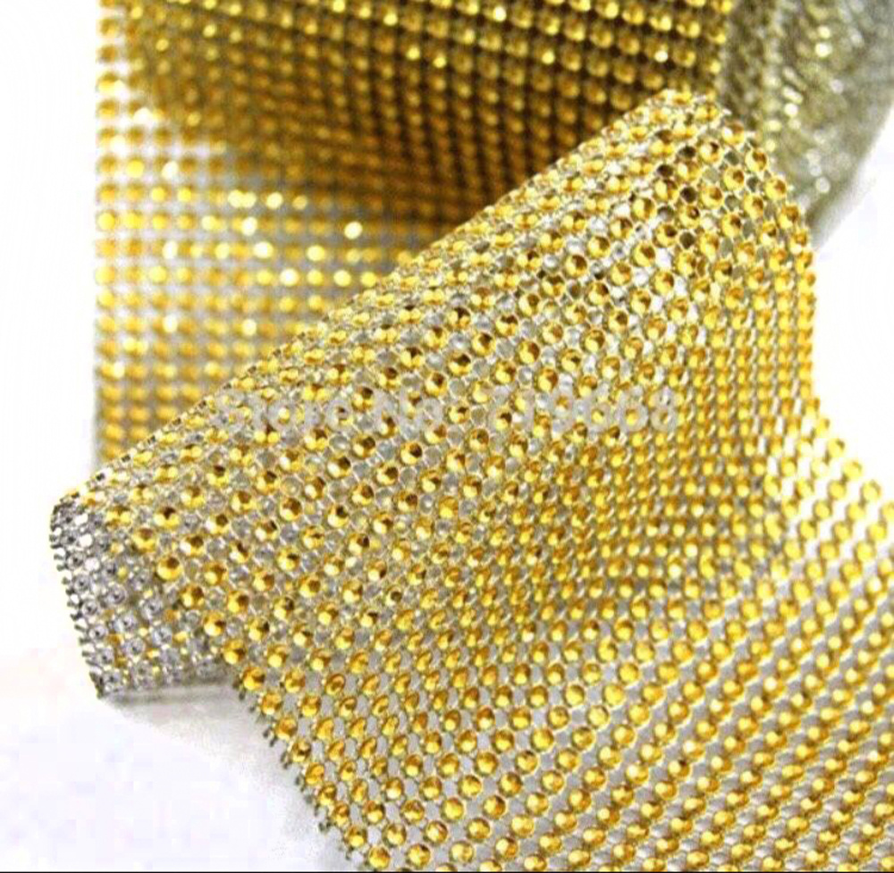 картинка Лента золотая со стразами 1 м от магазина Одежда-