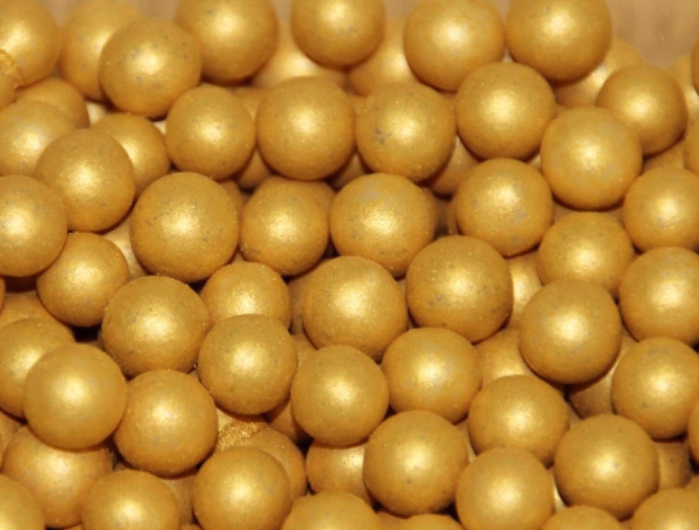 картинка Шарики золотые перламутровые 6 мм 50 гр  от магазина Одежда-