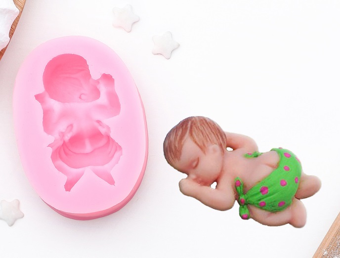 картинка Молд Малыш в трусиках 6,5*4,5*2,5 см (арт. 1166888 ) от магазина Одежда-