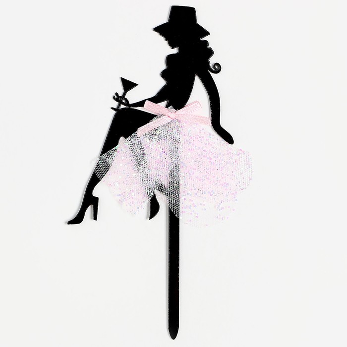 картинка Топпер «Девушка» в шляпке16 см х 9 см  7721231 от магазина Одежда-