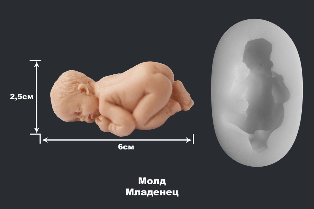 картинка Молд Младенец 6*2,5 см 2818788 от магазина Одежда-