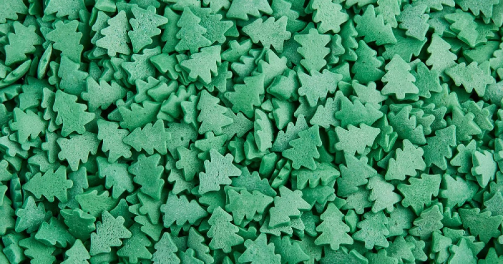 картинка Посыпка ЕЛКИ зеленые большие 100 гр 95088 от магазина Одежда-