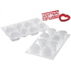 картинка Форма силиконовая мини сердце + вырубка AMORINI 63*65*39 мм объем 96 мл от магазина Одежда-