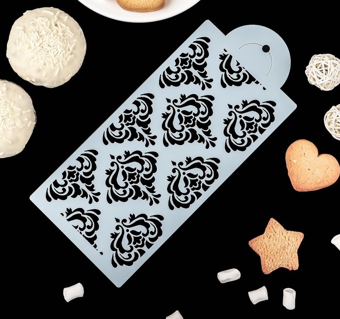 картинка Трафарет для выпечки и нанесения айсинга «Барокко», 23×10 см 1522188 от магазина Одежда-