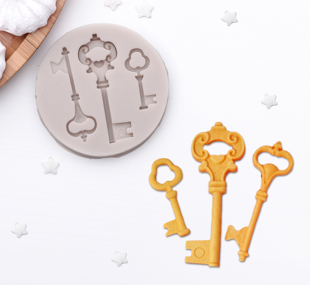 картинка Молд силиконовый «Три ключа», 6,5*1 см 2818780 от магазина Одежда-