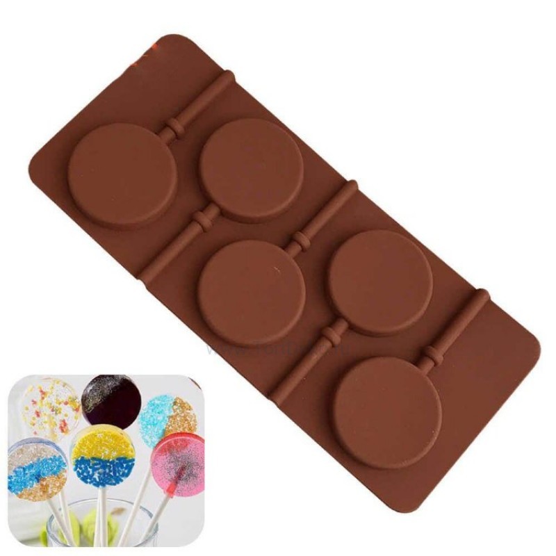 картинка Форма силиконовая «Леденцы круглые 5 см» 5 ячеек от магазина Одежда-