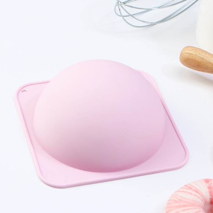 картинка Форма для выпечки «Шар/полусфера», 13,5×6 см, внутренний d=11,7 см, цвет розовый 2570325 от магазина Одежда-