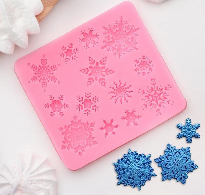 картинка Молд силиконовый «Снежинки», 8,6*8,6 см арт1166855 от магазина Одежда-