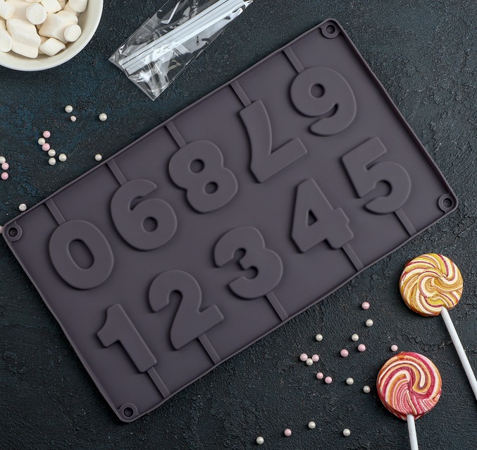 картинка Форма для леденцов и мороженого 29*17 см "Арифметика", 10 ячеек, палочки в комплекте 1403914 от магазина Одежда-