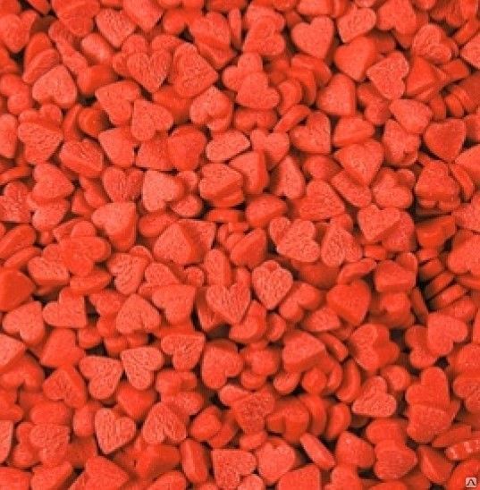 картинка Посыпка сердечки красные мини 750гр 16069 от магазина Одежда-