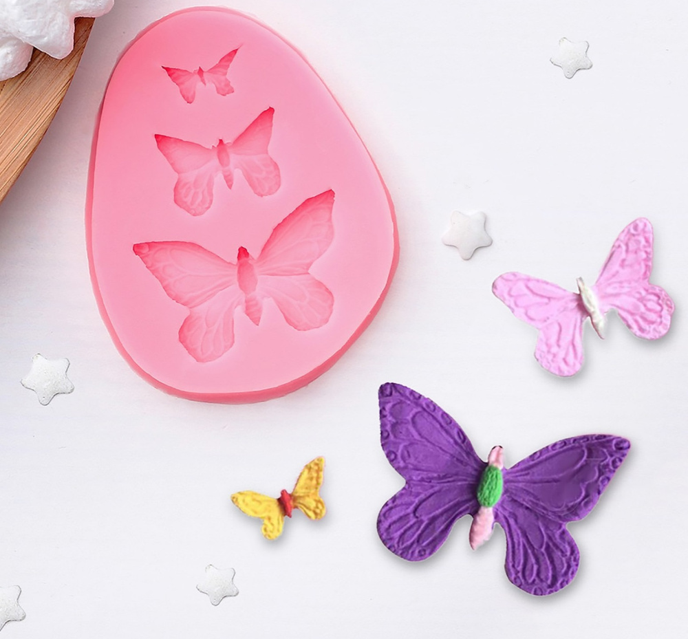 картинка Молд "Бабочки" 7,5*6*1 см 1166851 от магазина Одежда-