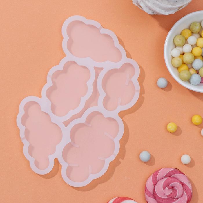 картинка Форма для леденцов «Облачка», 5 ячеек (15*10*5*0,7 см) 7059224 от магазина Одежда-