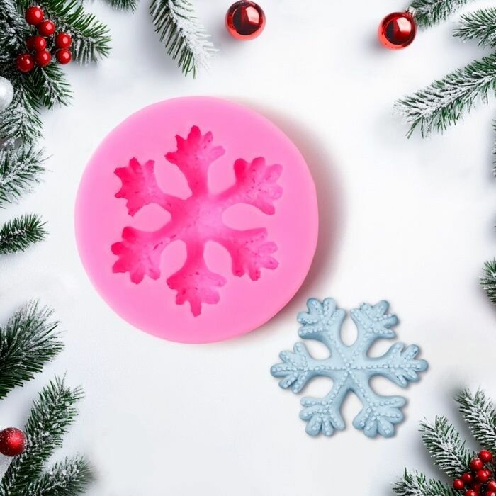 картинка Молд «Снежинка», цвета МИКС 6,7*6,7*1,5 см 4288366 от магазина Одежда-