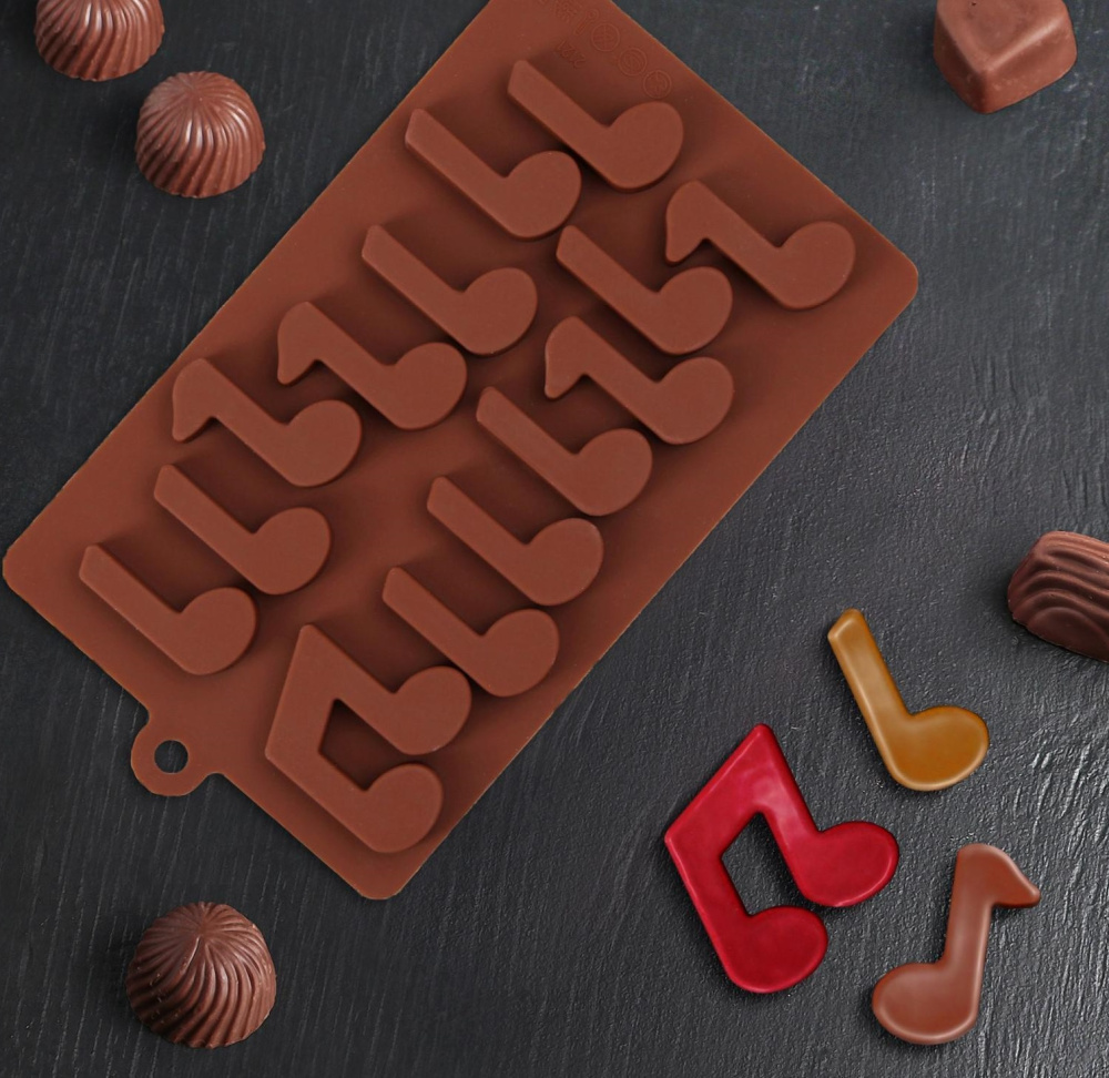 картинка Форма для шоколада "Ноты" 19,5*12*1 см 2854630 от магазина Одежда-