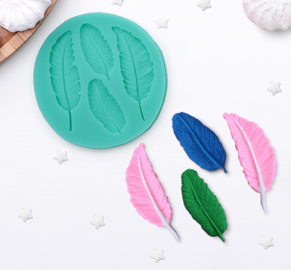 картинка Молд силиконовый «Перышко», 9*8,6 см 2581426 от магазина Одежда-