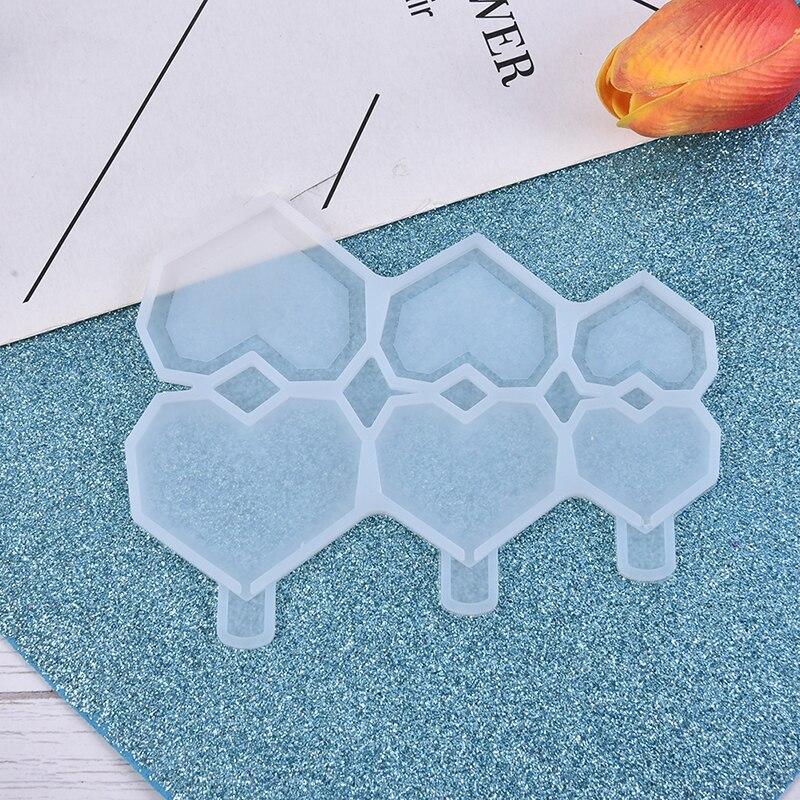 картинка Силиконовая форма для леденцов «Сердечки алмазные погремушки 3 в 1» 13*10*4 от магазина Одежда-