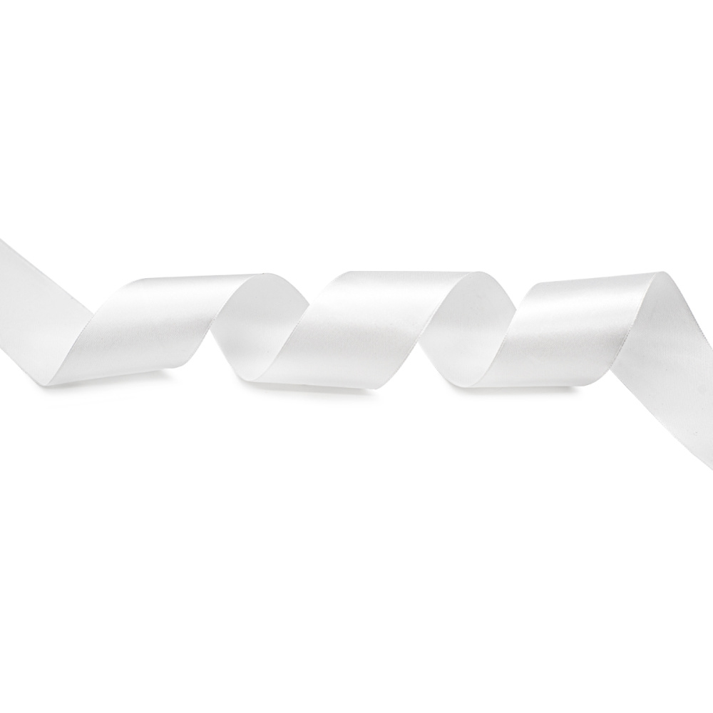 картинка Лента атласная белая (01) ширина 5см  длина 22,86 м от магазина Одежда-