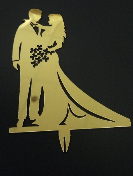 картинка Топпер золотой "Свадебная Пара" № 2   от магазина Одежда-