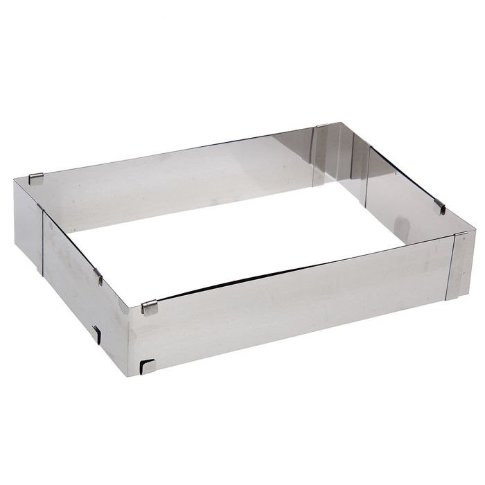 картинка Форма для выпечки металлическая раздвижная квадратная 16*16-28*28 см,выс 8,5 см 4046499 от магазина Одежда-