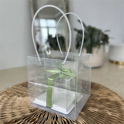 картинка Пакет упаковочный прозрачный с квадратным дном 20*20*20 см от магазина Одежда-