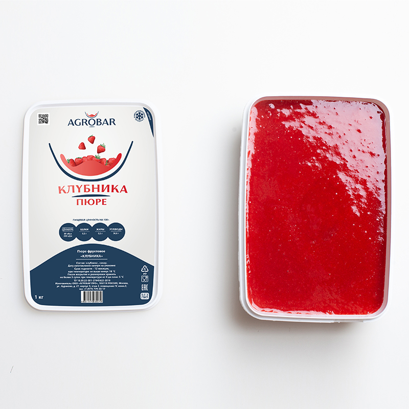 картинка Пюре замороженное клубника Agrobar 1 кг 53 от магазина Одежда-