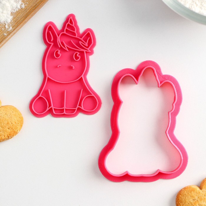 картинка Форма для печенья «Единорог», 8×5,5 см, штамп, вырубка 9212798 от магазина Одежда-