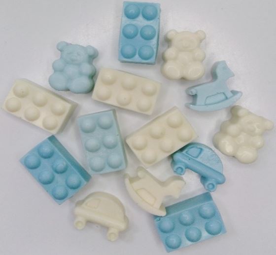 картинка Комплект Детские игрушки (14 предметов) голубые/белые от магазина Одежда-