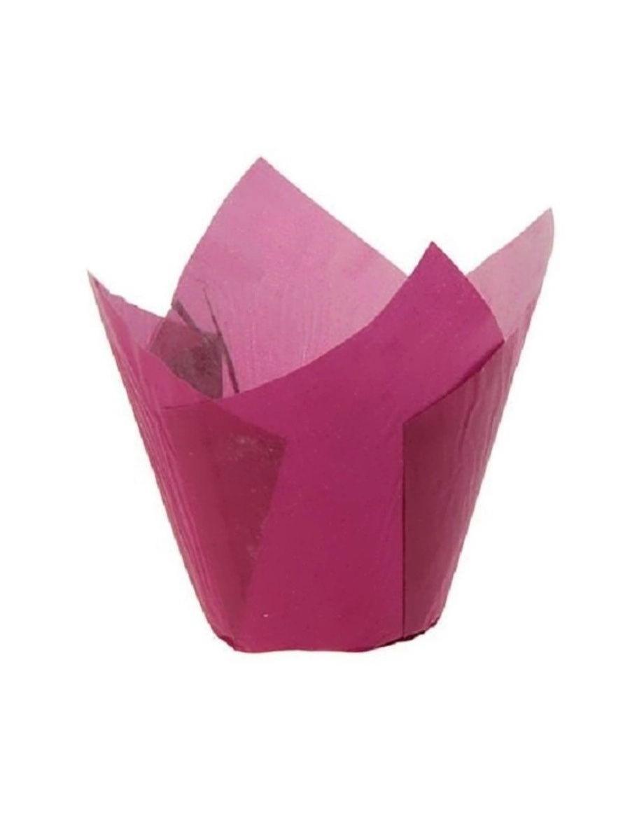 картинка Капсулы бумажные "Тюльпаны" бордо 50/90 10 шт от магазина Одежда-