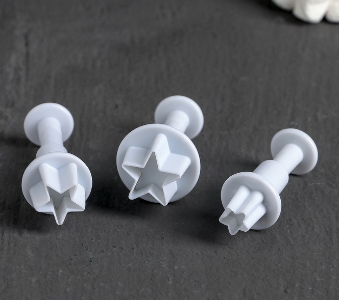 картинка Набор плунжеров для мастики и теста "Звезды" 3 шт 1004299 от магазина Одежда-