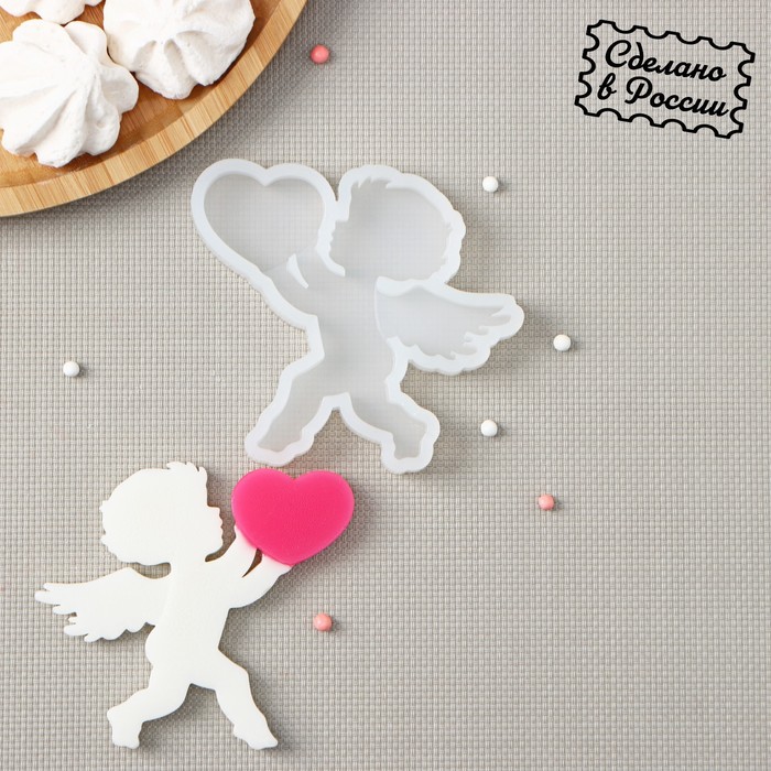 картинка Силиконовая форма «Ангел с сердцем», 9×8 см 9417692 от магазина Одежда-