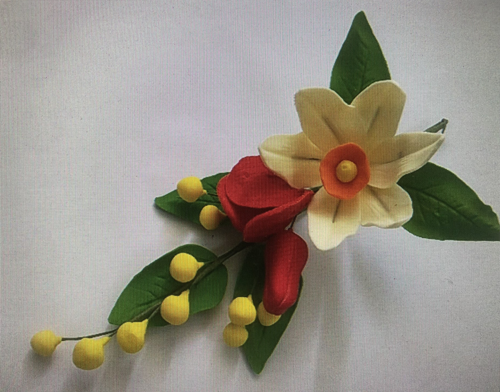 картинка Букет сахарный МИНИ Нарцис-Тюльпан 12 см от магазина Одежда-