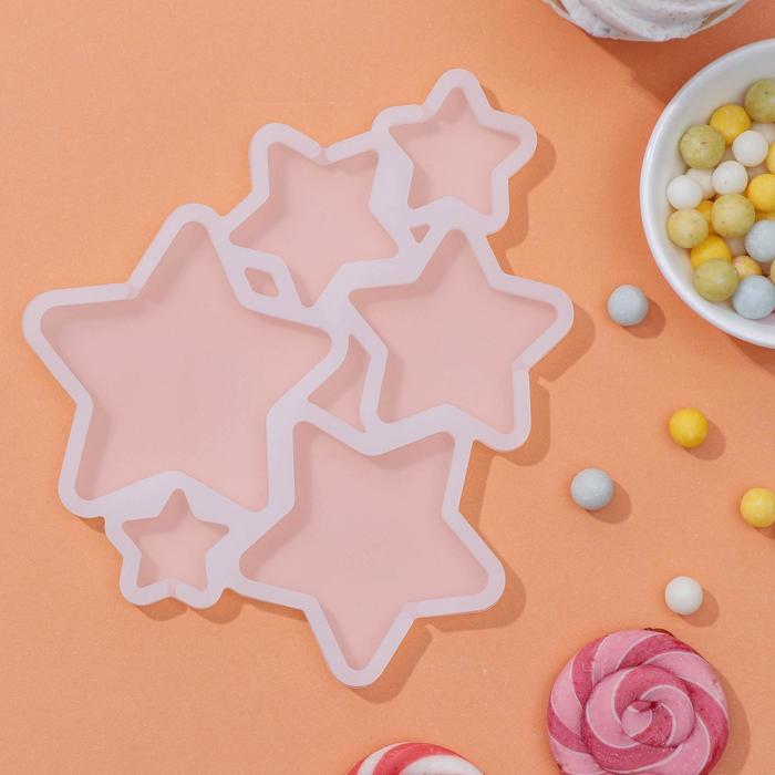 картинка Форма для леденцов «Звезды», 6 ячеек (15,5*13,5*0,7 см) 7059223 от магазина Одежда-