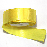 Лента атласная лимонная, ширина 5 см длина 33 м арт.3013