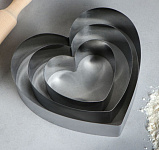Набор форм для выпечки и выкладки «Сердце», 20 х 20 х 5 см, 3 шт 3397100