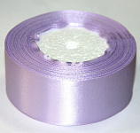 Лента атласная светло-сиреневая, ширина 5 см длина 33 м 
