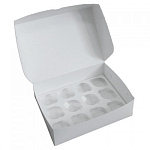 Коробка на 12 капкейков без окна мелованный картон CUP12