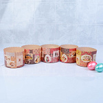 Форма для кулича "Ретро" D124 H90 мм 5 шт (400-450гр)