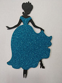 Топпер черный "Золушка" в синем платье