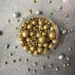 Шарики сахарные Золото 50 гр микс d3мм, 6мм, 7,5мм 