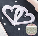 Выемка для марципана и теста «Сердца», 13*8,5*0,8 см 3845524