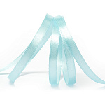 Лента атласная светло-голубая (130)ширина 6 мм, длина 22,86 м