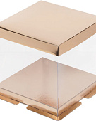 Коробка для торта Премиум золото внутренние размеры 235*235*220 022002