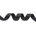 Лента атласная черная (160) ширина 25 мм длина 22,86 м 