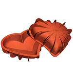 Форма силиконовая Силиконфлекс Сердце 205*186*54 мм объем 1,1 л SFT211