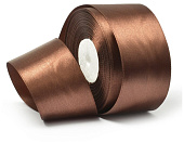 Лента атласная коричневая, ширина 5 см длина 33 м арт. 3137